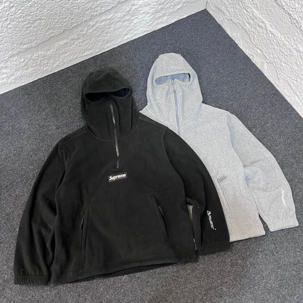Supreme シュプリーム コピー × POLARTEC ポーラテック WEEK14 Face Mask Half Zip Hooded Sweatshirt フリースパーカー ユニセックス
