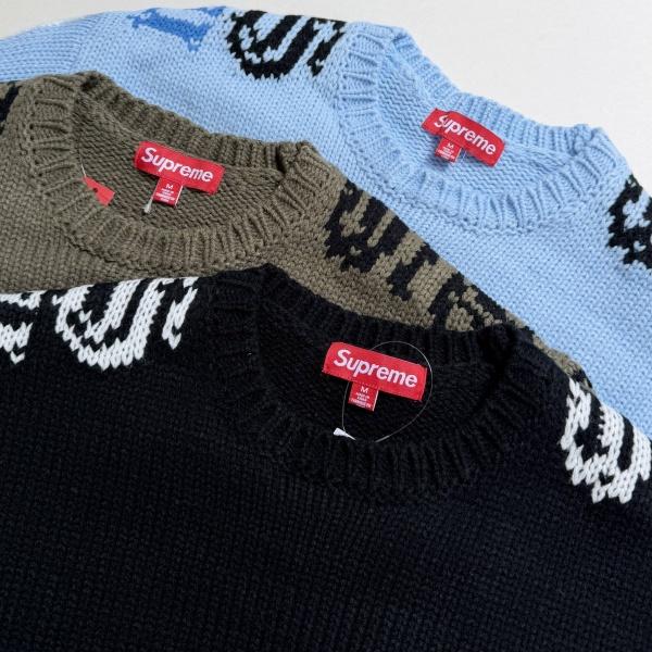 Supreme シュプリーム コピー SS26 WEEK3 Old English Sleeves Sweater オールドイングリッシュ ニットセーター ユニセックス