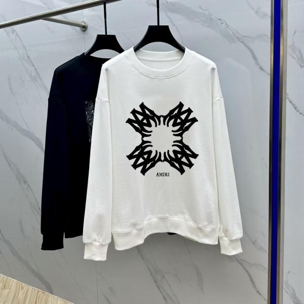 AMIRI アミリ コピー 2026秋冬 グラフィックプリント クルーネックスウェット 長袖 ユニセックス