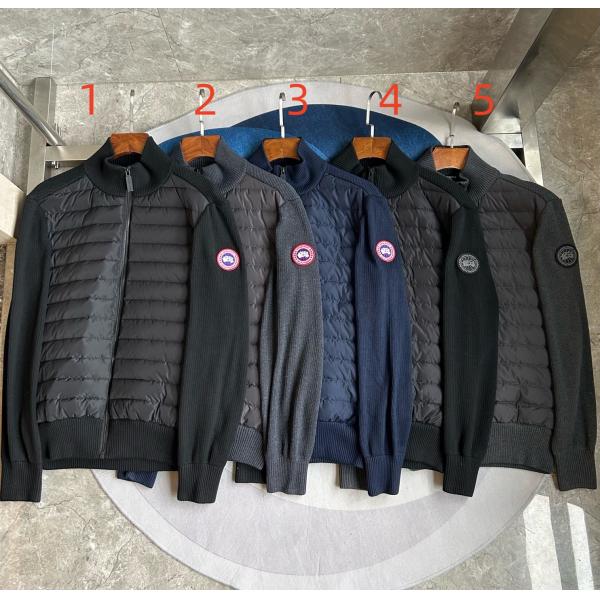 Canada Goose カナダグース コピー HyBridge ハイブリッジ ニット切替 ダウンジャケット スタンドカラー ジップアップ ユニセックス