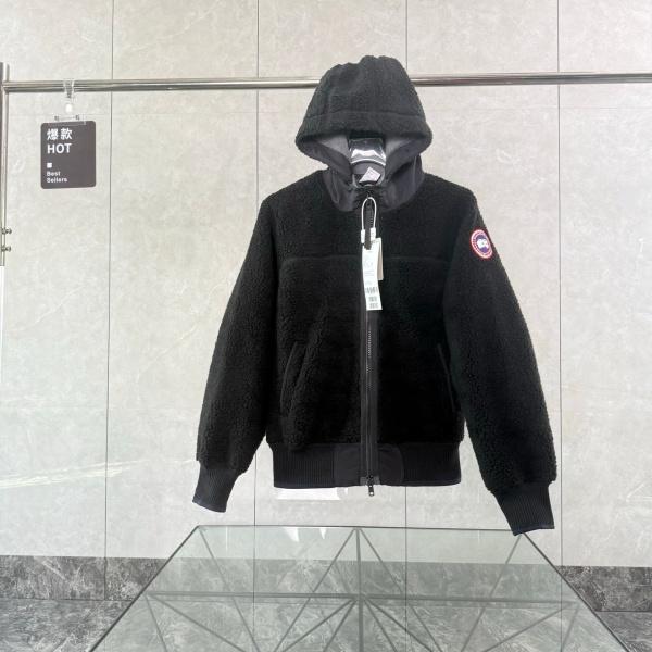 Canada Goose カナダグース コピー Simcoe フーデッド シェルパフリース ジップジャケット ロゴワッペン レディース