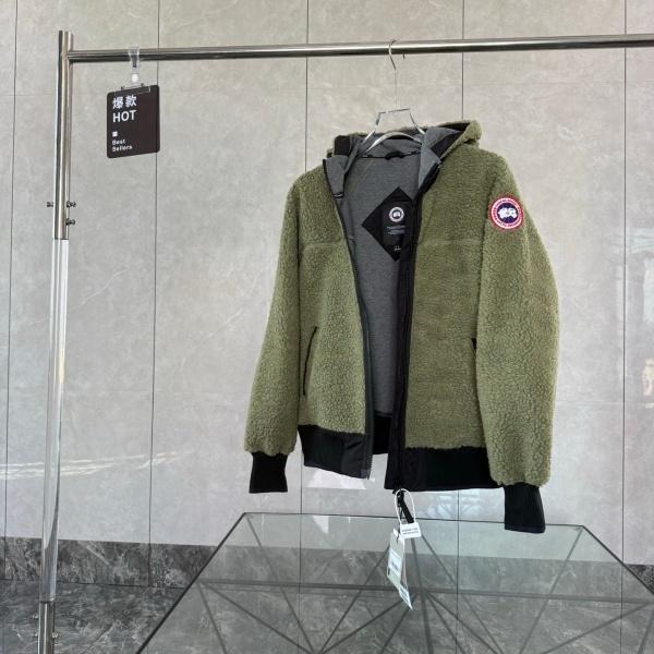 Canada Goose カナダグース コピー Simcoe フーデッド シェルパフリース ジップジャケット ロゴワッペン レディース