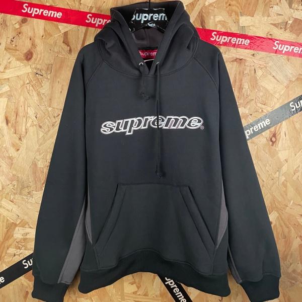 Supreme シュプリーム コピー 24FW DIYISION HOODED 切替デザイン 刺繍ロゴ フーデッドスウェット ユニセックス
