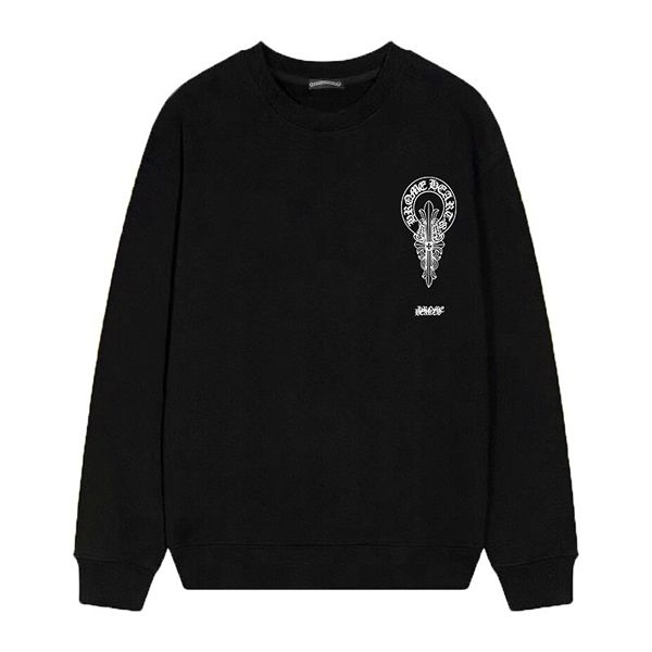 ロゴプリント スウェットトレーナー Chrome Hearts クロムハーツ コピー 黒白 ユニセックス ストリート
