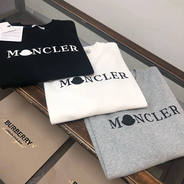 シンプルロゴセーター Moncler モンクレール コピー ブラック ホワイト グレー 秋冬カジュアル