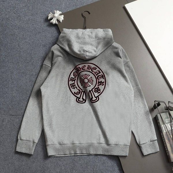 胸元刺繍 カジュアルパーカー CHROME HEARTS クロムハーツ コピー スウェットフーディー ラグジュアリーカジュアル