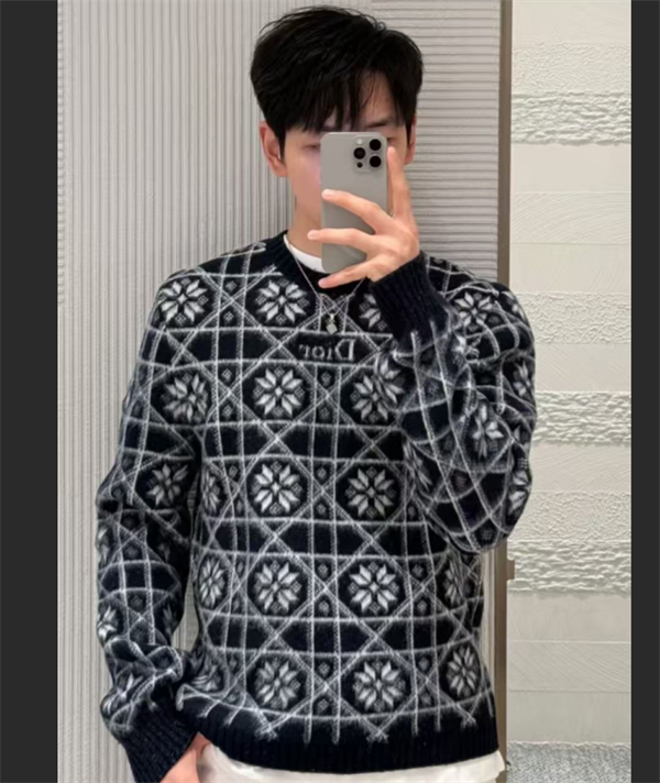 FW26★DIORディオールニットウェアコピー Oblique セーターおしゃれコーディネート希少新作