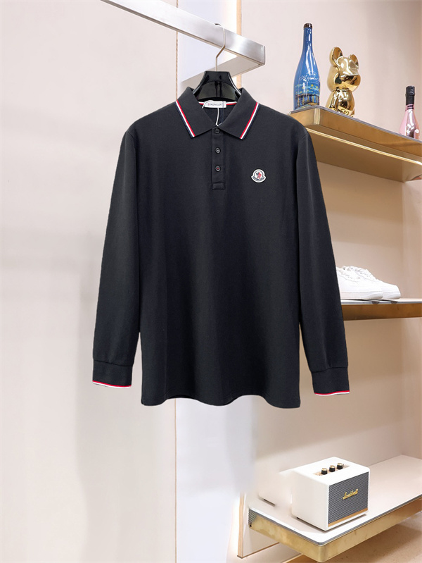 トリコロール襟 人気上昇 MONCLER モンクレール コピー 長袖ポロシャツ メンズスポーツ