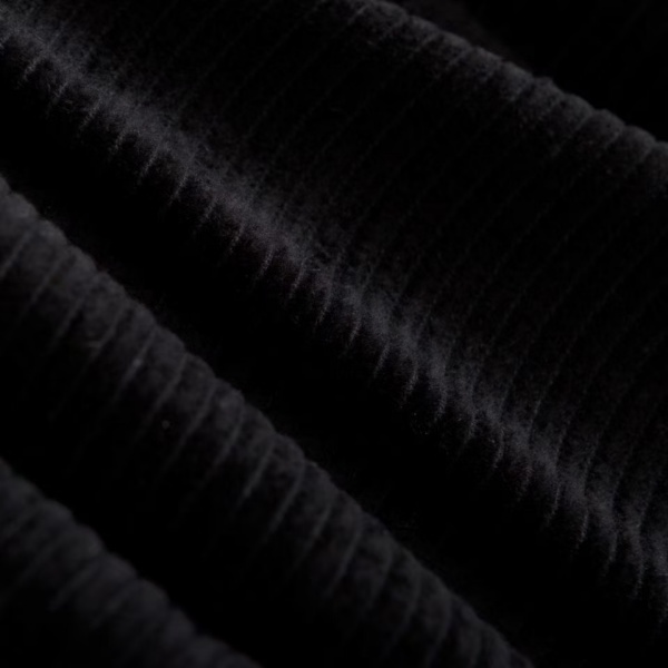 PRADA プラダ コピー コーデュロイ ダウンベスト スタンドカラー トライアングルロゴ ブラック ユニセックス