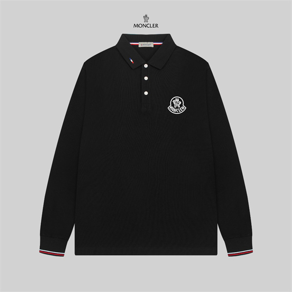 アートエンブレム プレッピー感 MONCLER モンクレール コピー 長袖ポロシャツ メンズプレッピー