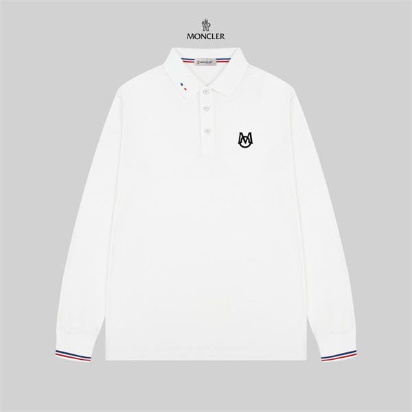 洗練ベーシック トリコロールカフス MONCLER モンクレール コピー 長袖ポロシャツ ライトビジネス