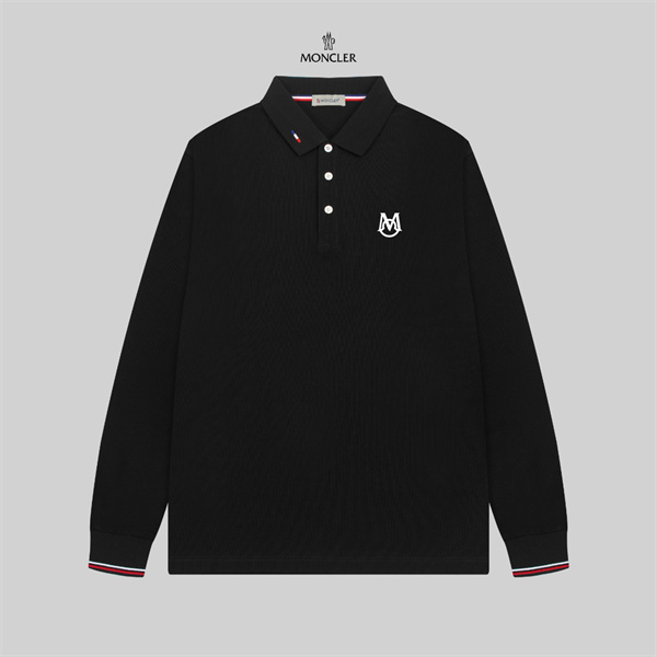 洗練ベーシック トリコロールカフス MONCLER モンクレール コピー 長袖ポロシャツ ライトビジネス