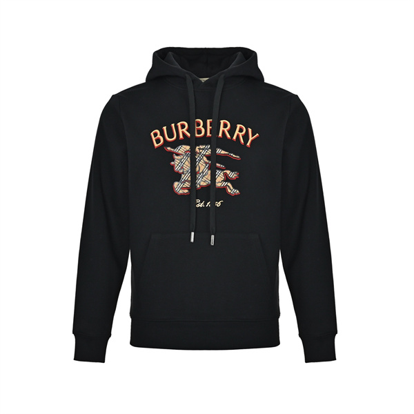 チェック騎士モチーフ アーチレタリング BURBERRY バーバリー コピー フーディー ブリティッシュクラシック