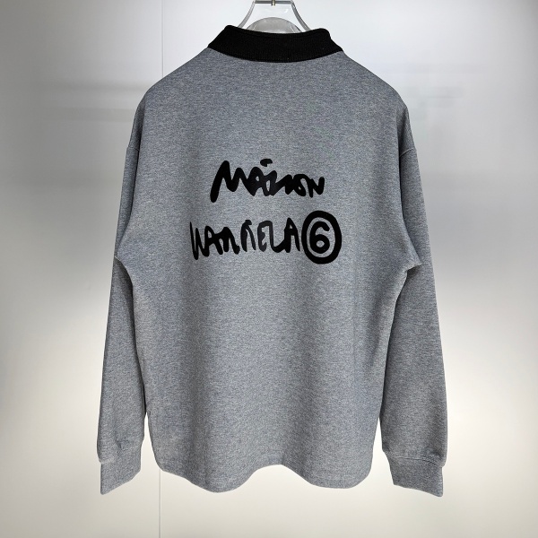 フェイクレイヤード ハーフジップ MM6 Maison Margiela エムエムシックス メゾンマルジェラ コピー スウェット 長袖 スタンドカラー オーバーサイズ 秋冬 カジュアル