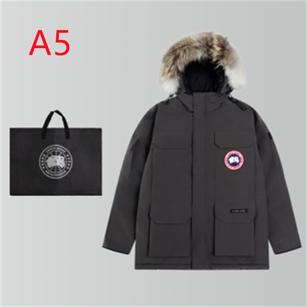 大型フラップポケットが目を引く Canada Goose カナダグース コピー ダウンジャケット ラウンドロゴ 比翼フロント仕様