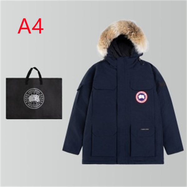 大型フラップポケットが目を引く Canada Goose カナダグース コピー ダウンジャケット ラウンドロゴ 比翼フロント仕様