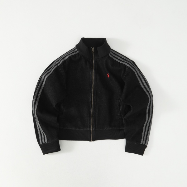 ポロラルフローレン Polo Ralph Lauren 激安 デニムジャケット メンズ レディース 2026新作 立ち襟 フルジップ 三本ライン ポニー刺繍ロゴ ウォッシュ加工 
