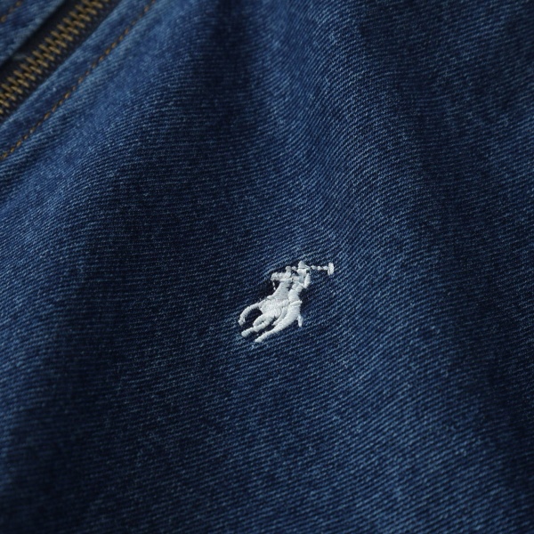 ポロラルフローレン Polo Ralph Lauren 激安 デニムジャケット メンズ レディース 2026新作 立ち襟 フルジップ 三本ライン ポニー刺繍ロゴ ウォッシュ加工 