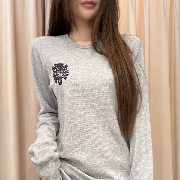 クロムハーツChrome Hearts激安ワッフル長袖Tシャツ藤蔓ソード柄バック
