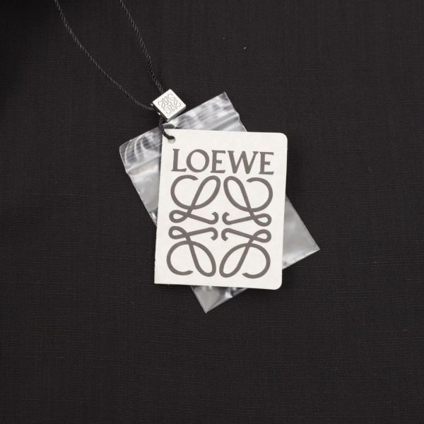 ロエベLOEWE激安リネン混長袖シャツメンズレディースアナグラム刺繍ロゴ胸ポケット通気性柔らかい上品カジュアル