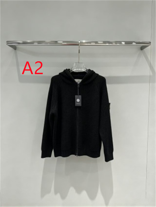 秋冬の定番3色展開 STONE ISLAND ストーンアイランド コピー ニットパーカー ワッフル編みフルジップ