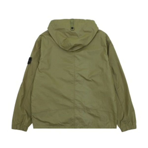 春秋の街歩きに最適 STONE ISLAND ストーンアイランド コピー ナイロンジャケット フード付き黒カーキブルー