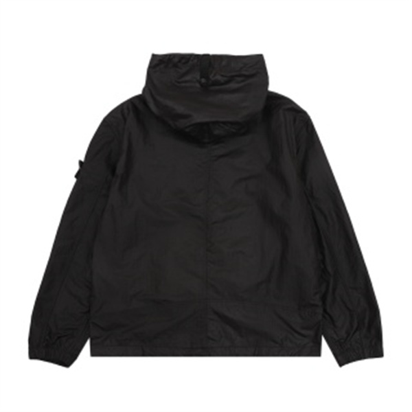春秋の街歩きに最適 STONE ISLAND ストーンアイランド コピー ナイロンジャケット フード付き黒カーキブルー
