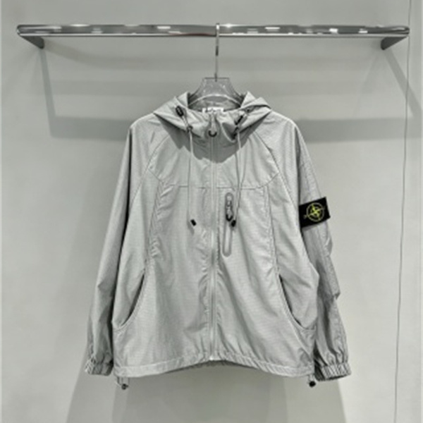 軽快な春秋スタイル STONE ISLAND ストーンアイランド コピー ナイロンパーカー グレー・ブラック2色展開