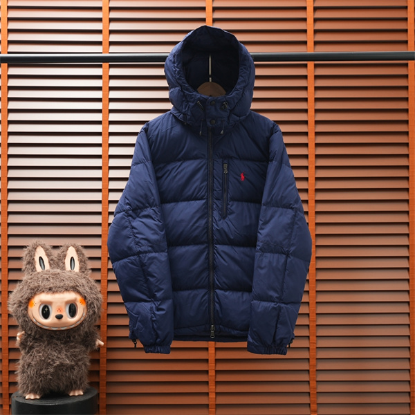 深みのあるネイビー POLO RALPH LAUREN ポロラルフローレン コピー フード付きダウンブルゾン 冬カジュアル