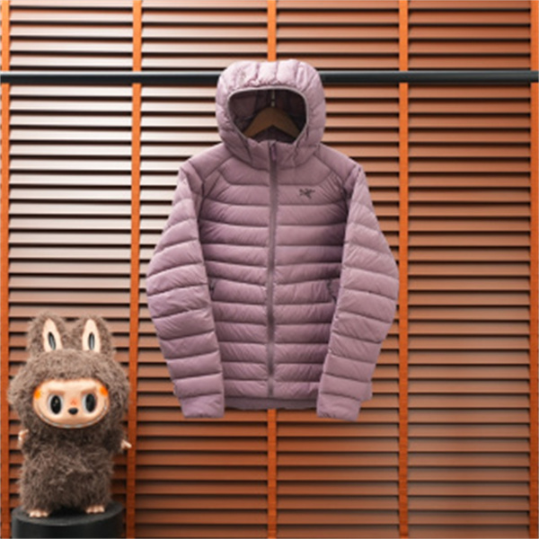 星空パープルが映える ARC'TERYX アークテリクス コピー フード付きダウンブルゾン 細幅キルティング