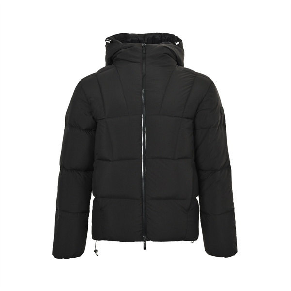 都会的なチャコールグレー MONCLER モンクレール コピー フード付きダウンブルゾン 立体キルティング