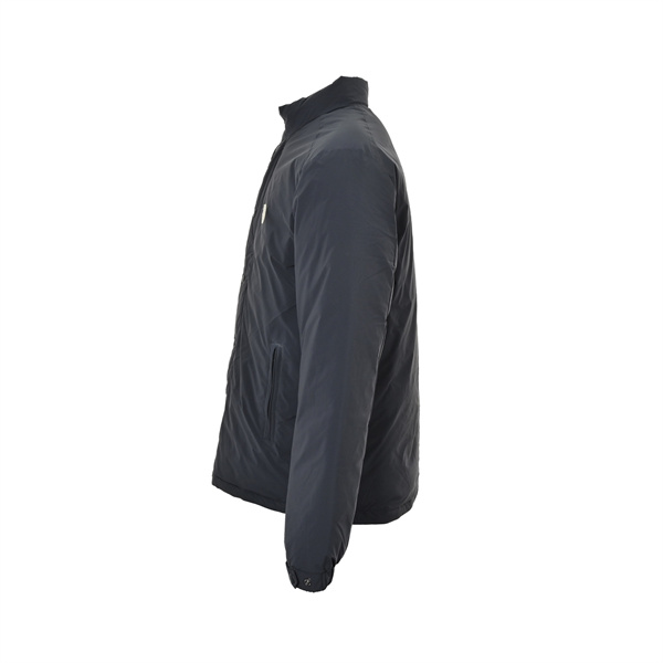シンプルなネイビー MONCLER モンクレール コピー スタンドカラージャケット 胸ロゴ付き秋冬アウター