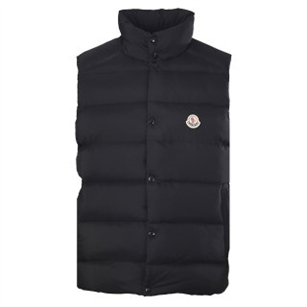 落ち着いたネイビー MONCLER モンクレール コピー ダウンジレ スタンドカラー秋冬アウター