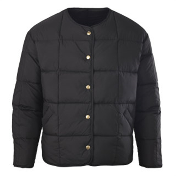 上品なノーカラー MONCLER モンクレール コピー ダウンジャケット ゴールドボタン黒ベージュ