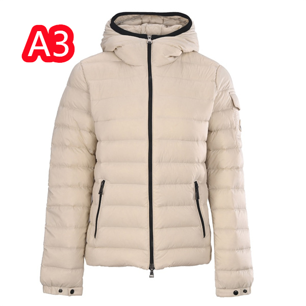 秋冬の落ち着いた3色 MONCLER モンクレール コピー ダウンジャケット フード付き袖ロゴ