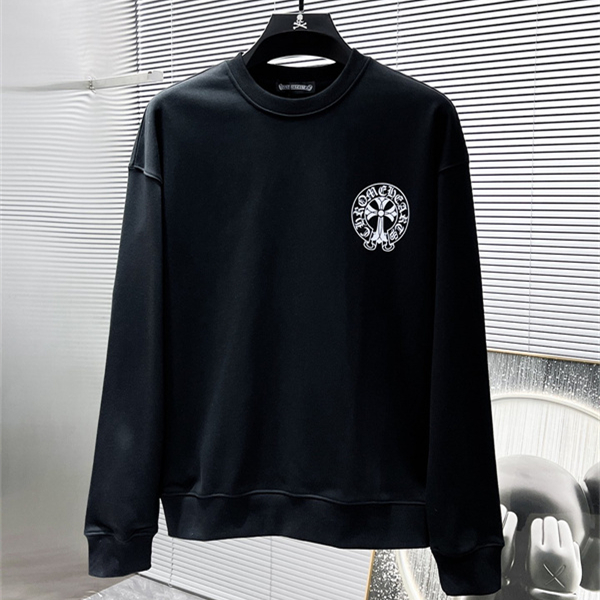 白地に映えるゴシックロゴ CHROME HEARTS クロムハーツ コピー 長袖トレーナー 秋冬ストリート