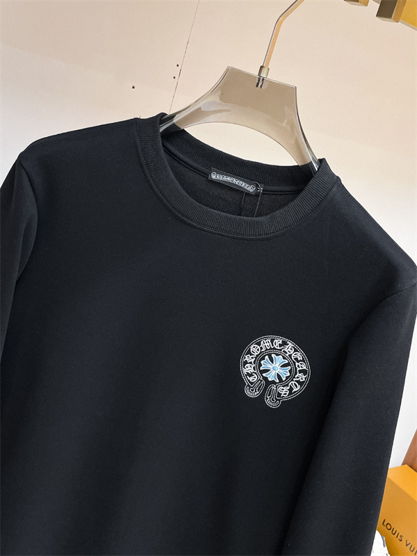 白×水色のアートデザイン CHROME HEARTS クロムハーツ コピー 長袖トレーナー バックロゴ入り