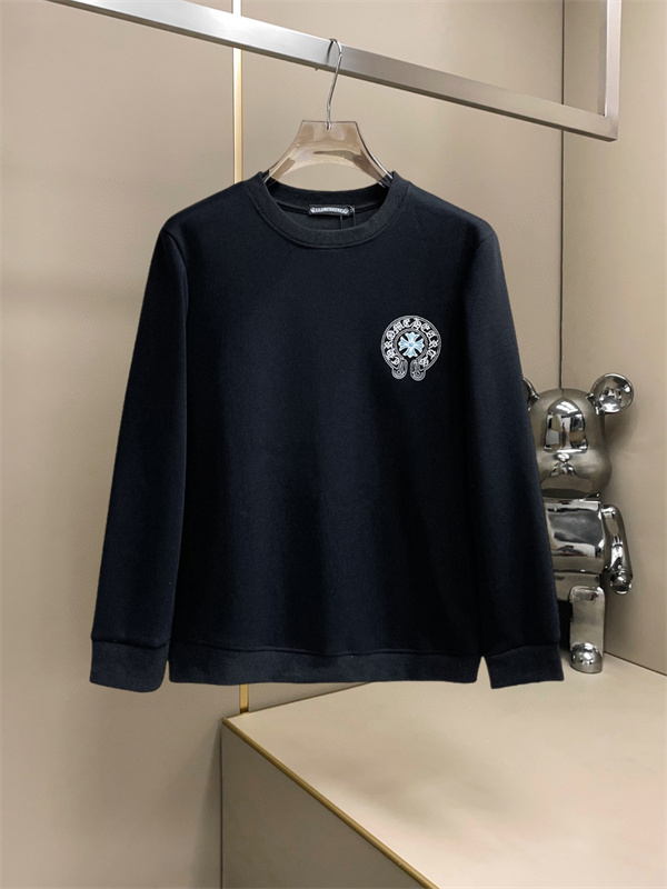 白×水色のアートデザイン CHROME HEARTS クロムハーツ コピー 長袖トレーナー バックロゴ入り