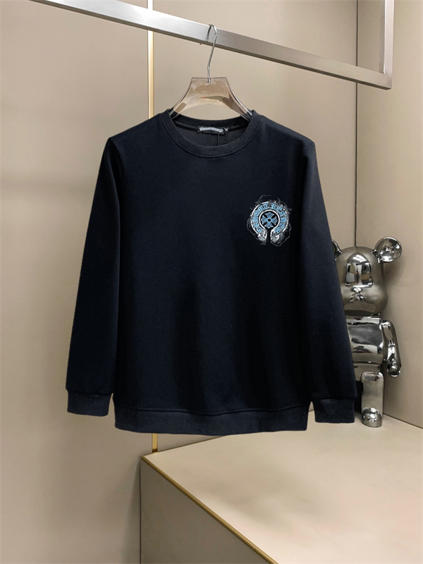 幻想的なブルーロゴ CHROME HEARTS クロムハーツ コピー クルーネックスウェット アート風バックプリント