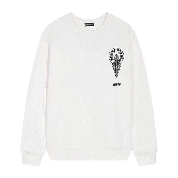 ロゴプリント スウェットトレーナー Chrome Hearts クロムハーツ コピー 黒白 ユニセックス ストリート