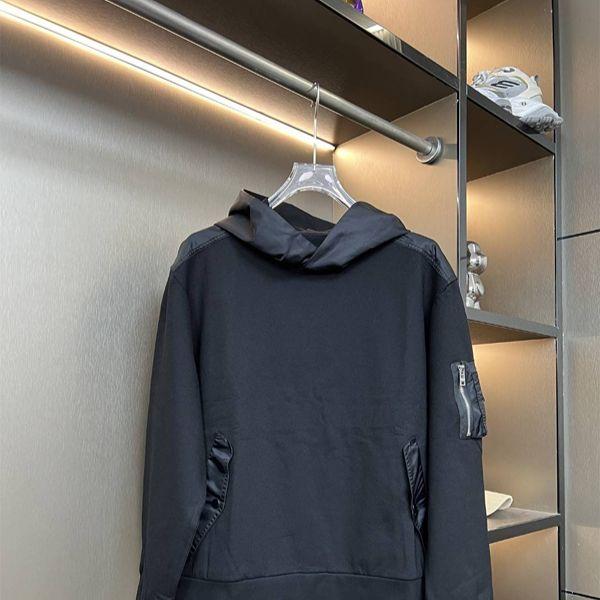 ミリタリースタイル フーデッドジャケット Prada プラダ コピー ブラック 秋冬アウター