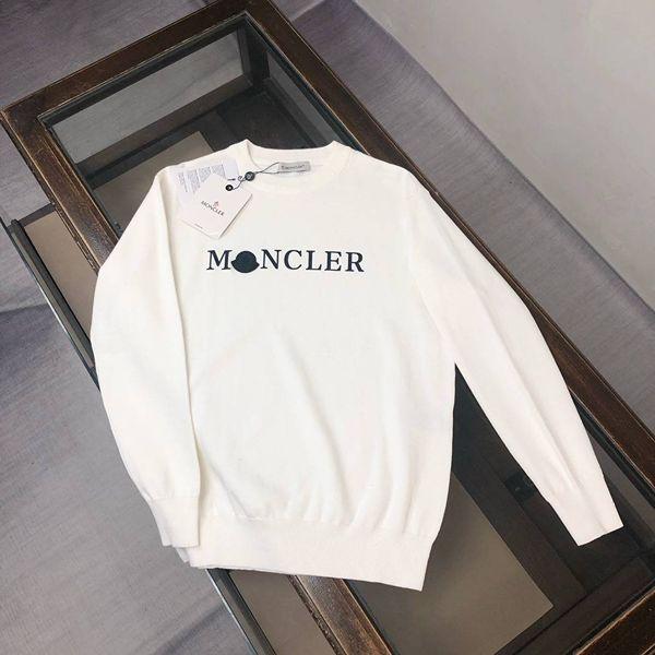シンプルロゴセーター Moncler モンクレール コピー ブラック ホワイト グレー 秋冬カジュアル