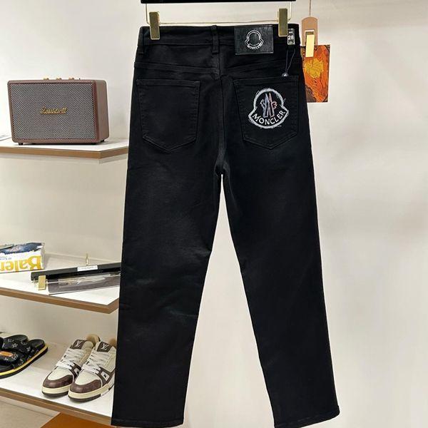 シンプルストレートパンツ Moncler モンクレール コピー ブラック メンズ デイリーウェア