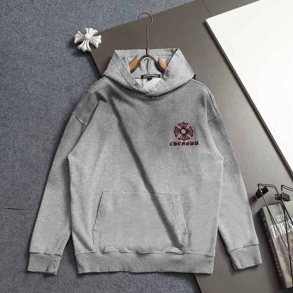 胸元刺繍 カジュアルパーカー CHROME HEARTS クロムハーツ コピー スウェットフーディー ラグジュアリーカジュアル