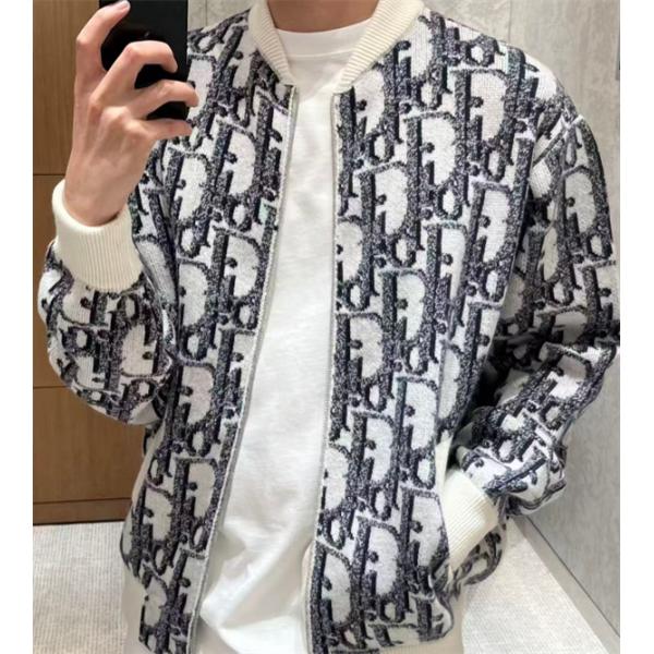 SS26 人気★DIORディオールジャケットコピースキーコレクション Oblique モノグラム総柄 ジャカード クルーネック ニット