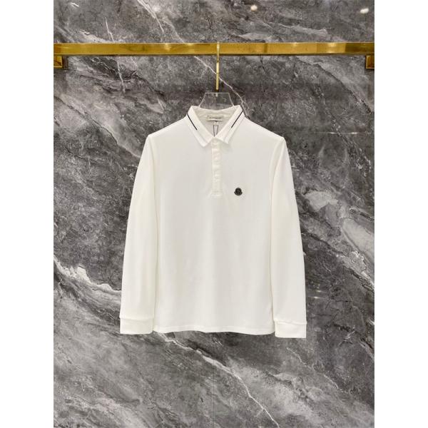 ラインカラー きれいめ通勤 MONCLER モンクレール コピー 長袖ポロシャツ メンズビジネス