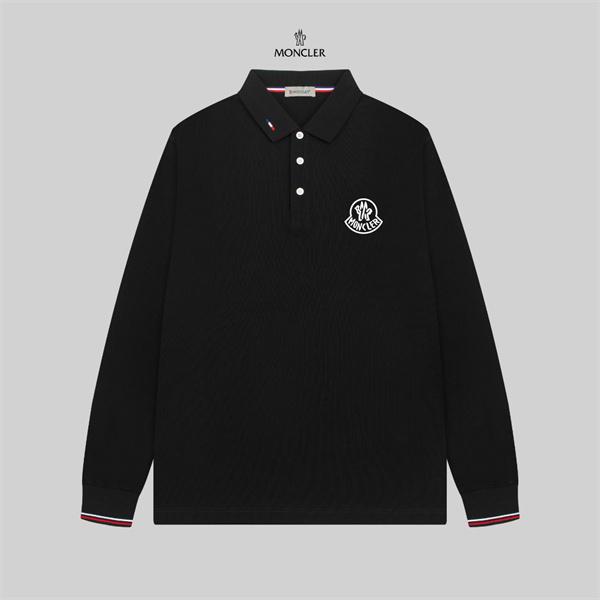 アートエンブレム プレッピー感 MONCLER モンクレール コピー 長袖ポロシャツ メンズプレッピー