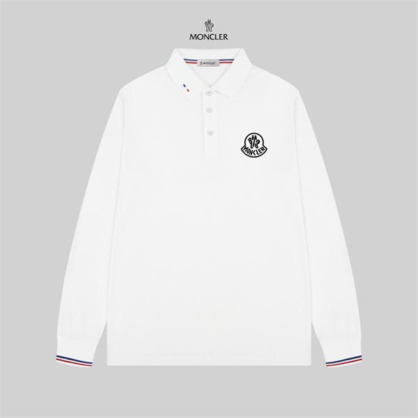 アートエンブレム プレッピー感 MONCLER モンクレール コピー 長袖ポロシャツ メンズプレッピー
