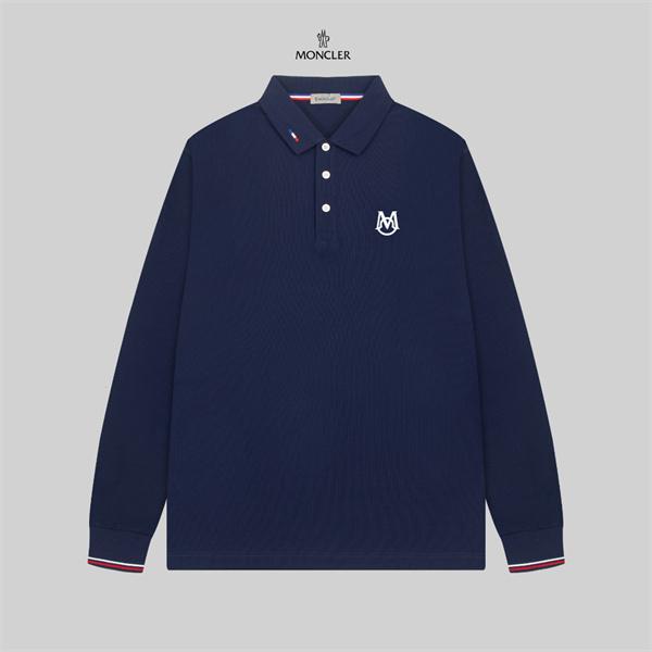 洗練ベーシック トリコロールカフス MONCLER モンクレール コピー 長袖ポロシャツ ライトビジネス