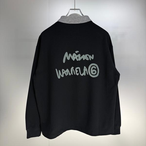 フェイクレイヤード ハーフジップ MM6 Maison Margiela エムエムシックス メゾンマルジェラ コピー スウェット 長袖 スタンドカラー オーバーサイズ 秋冬 カジュアル